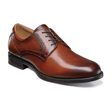 Cognac Plain Toe Oxford