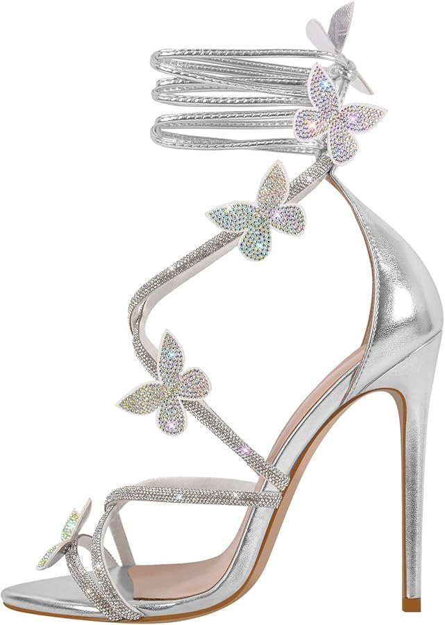 Crystal Embellished Stiletto Prom Heels