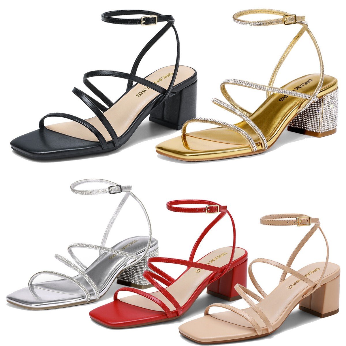 Elegant Strappy Block Heel Sandals