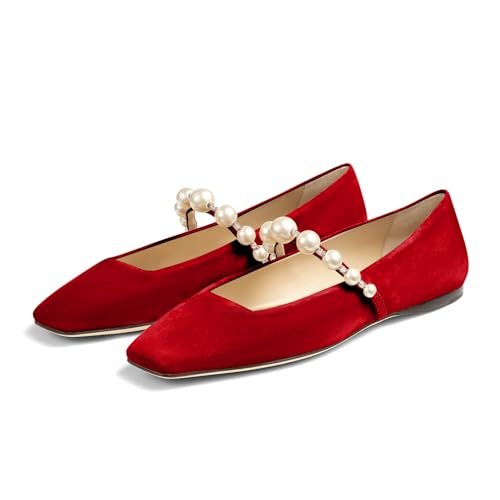 Embellished Mary Jane Flats