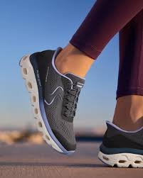 Skechers Glide-Step Sole running shoe available at Off Broadway Shoes with hands-free slip-in design and memory foam insole for runners