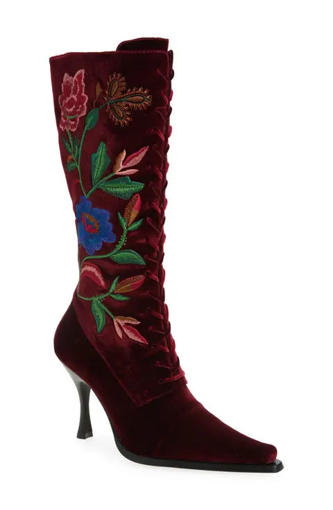Velvet Mid-Calf Prom Boots